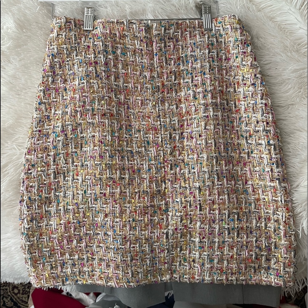 Colorful crochet skirt. Fitted